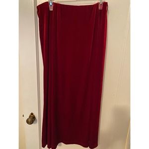 Vintage Jaclyn Smith Long Red Velvet Skirt Size M